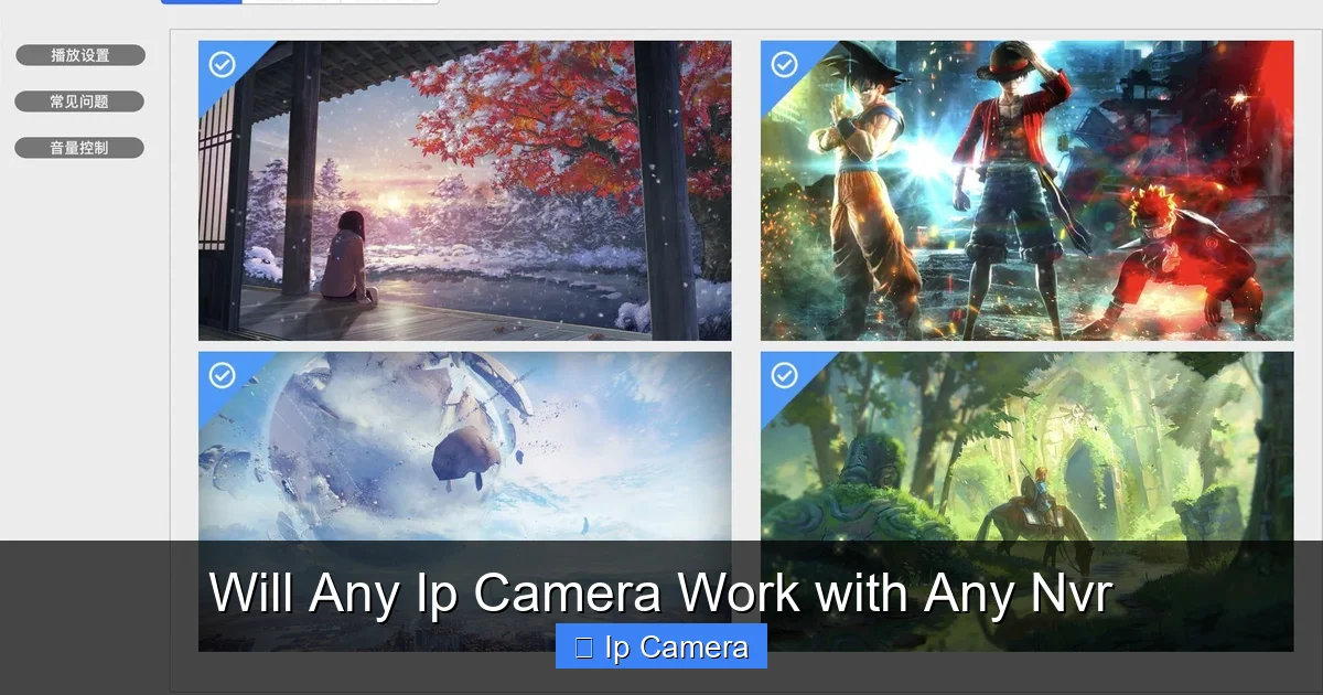 Will Any Ip Camera Work with Any Nvr
