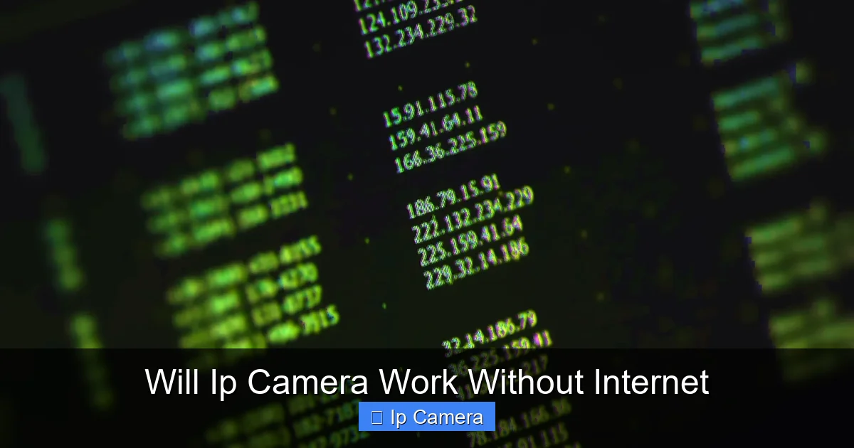 Will Ip Camera Work Without Internet