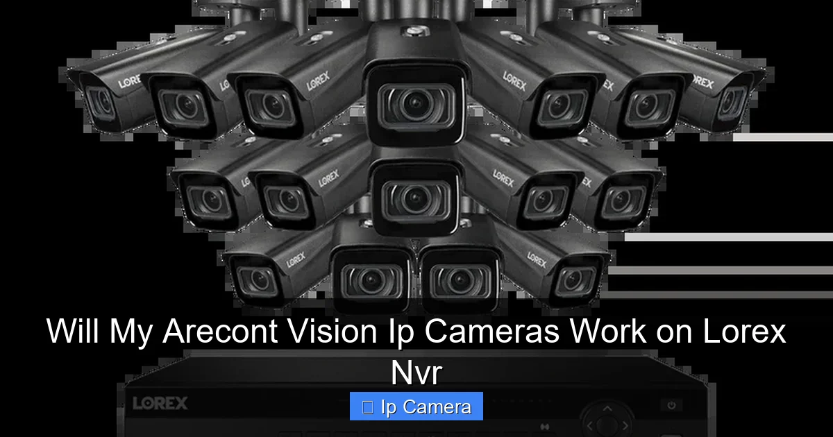 Will My Arecont Vision Ip Cameras Work on Lorex Nvr