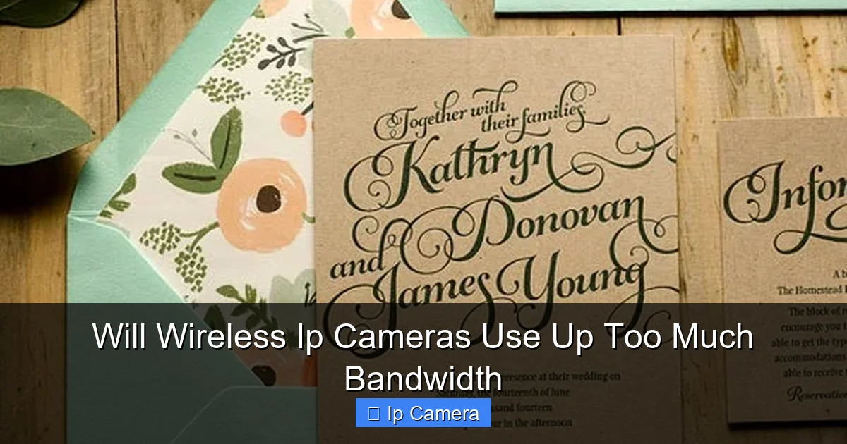 Will Wireless Ip Cameras Use Up Too Much Bandwidth