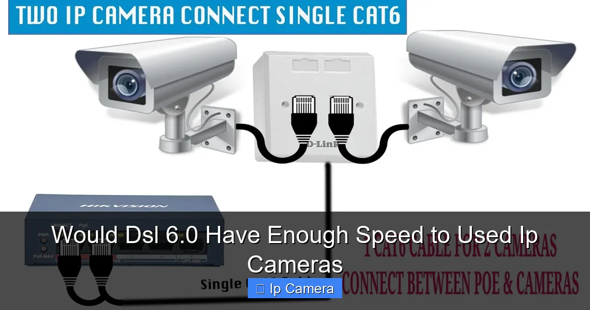 Would Dsl 6.0 Have Enough Speed to Used Ip Cameras