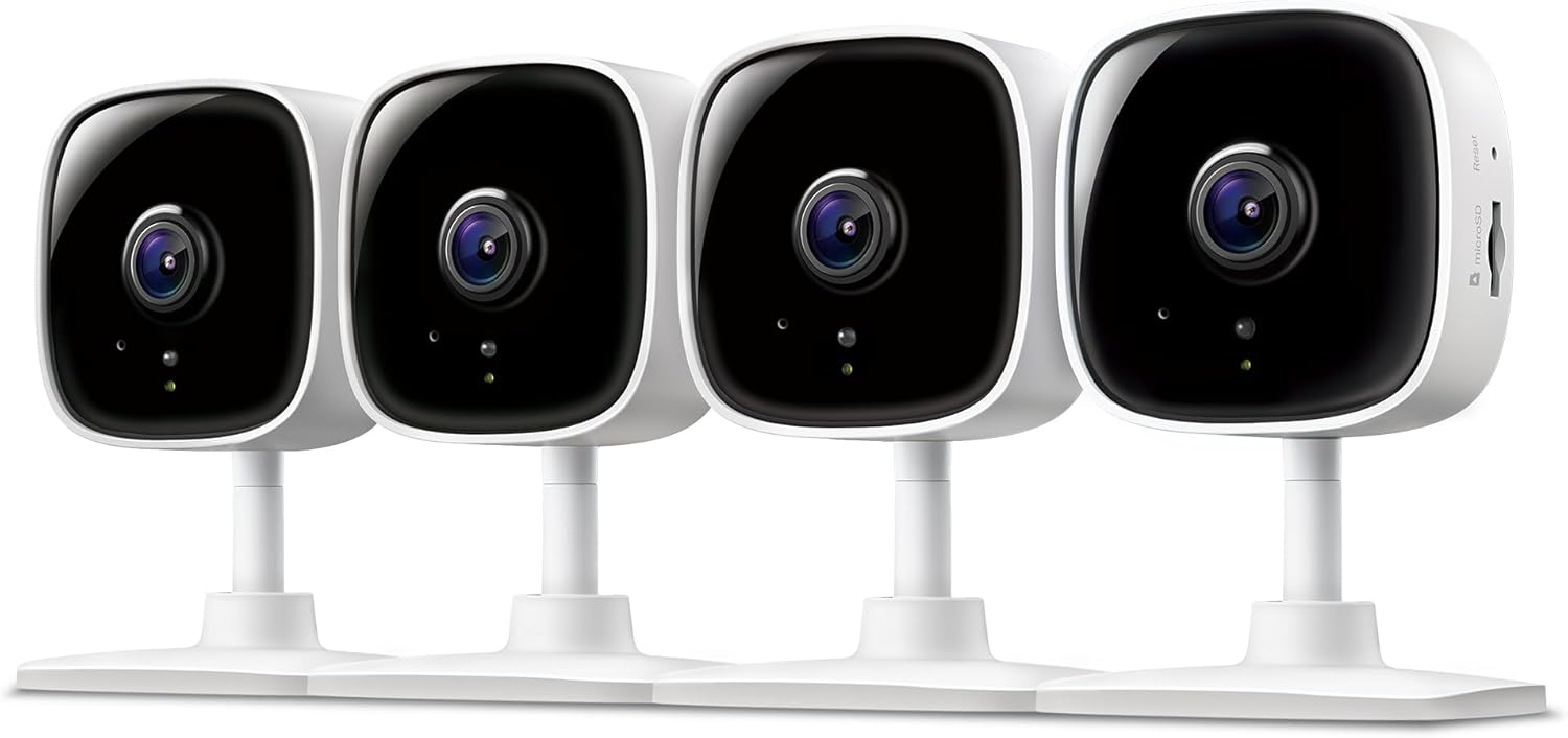 Tapo 1080P Indoor Wired Security Camera C100 4-Pack Baby Pet Monitor M