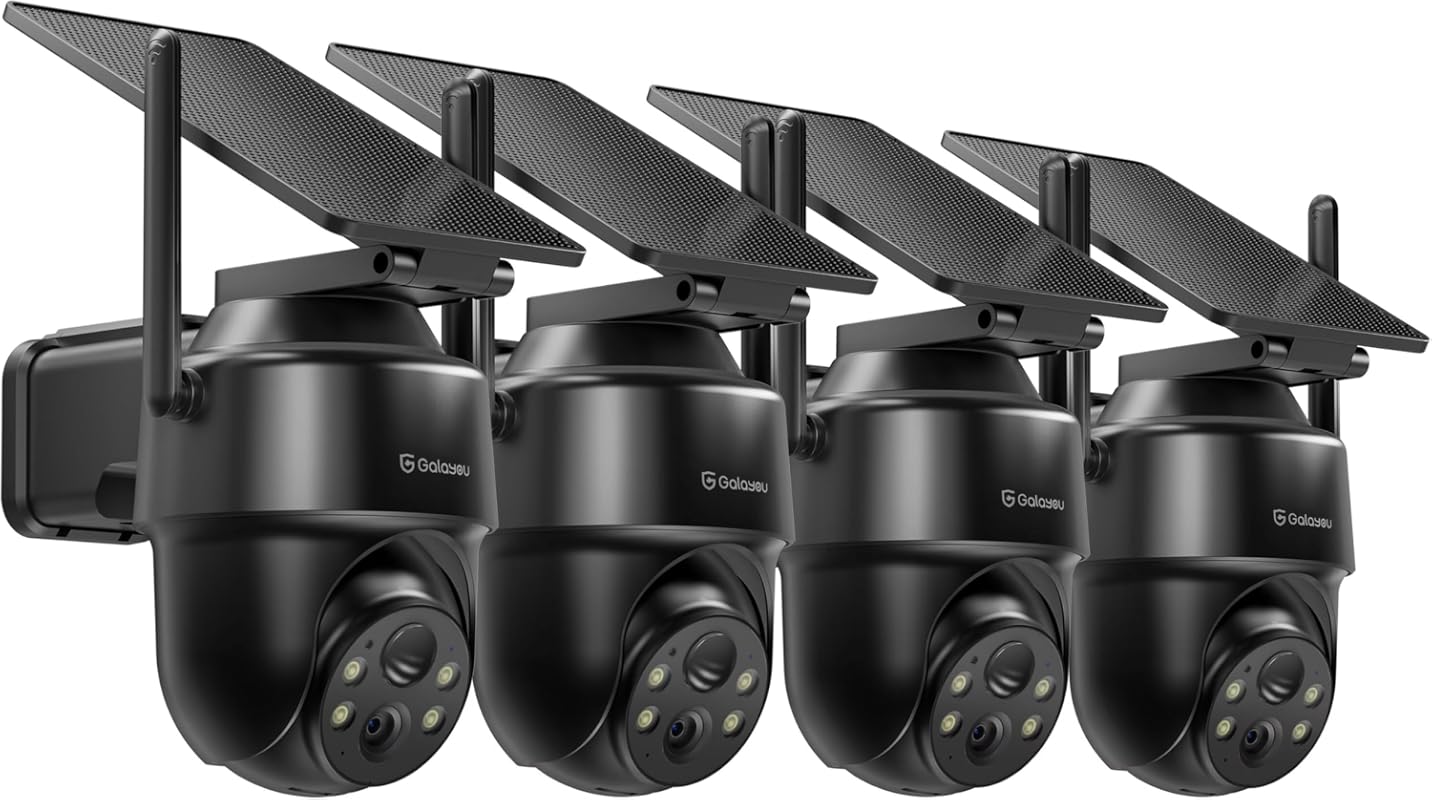 GALAYOU R1 2K Solar Wireless PTZ Security Camera 360 View PIR Motion N