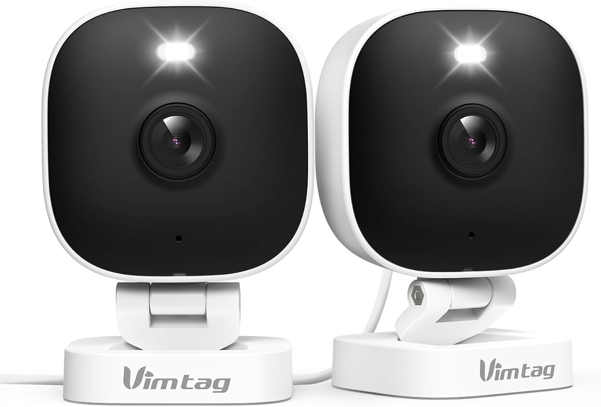 VIMTAG 2.5K Indoor Outdoor Security Camera Color Night Vision Light Si