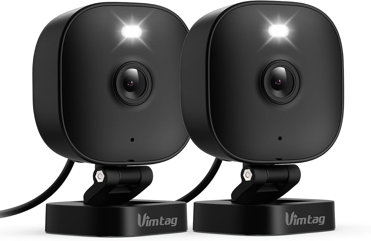 VIMTAG 2.5K Wired Indoor Outdoor Security Camera AI Human Detection Sp