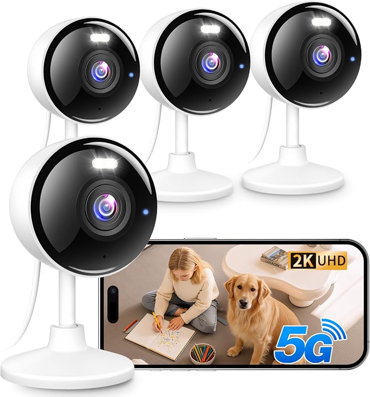 2K Home Security Camera 5G 2.4G WiFi Indoor Outdoor Baby Pet Monitor C