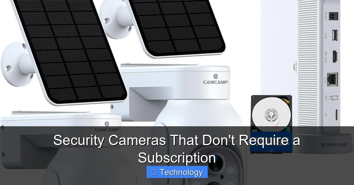 Security Cameras That Don't Require a Subscription