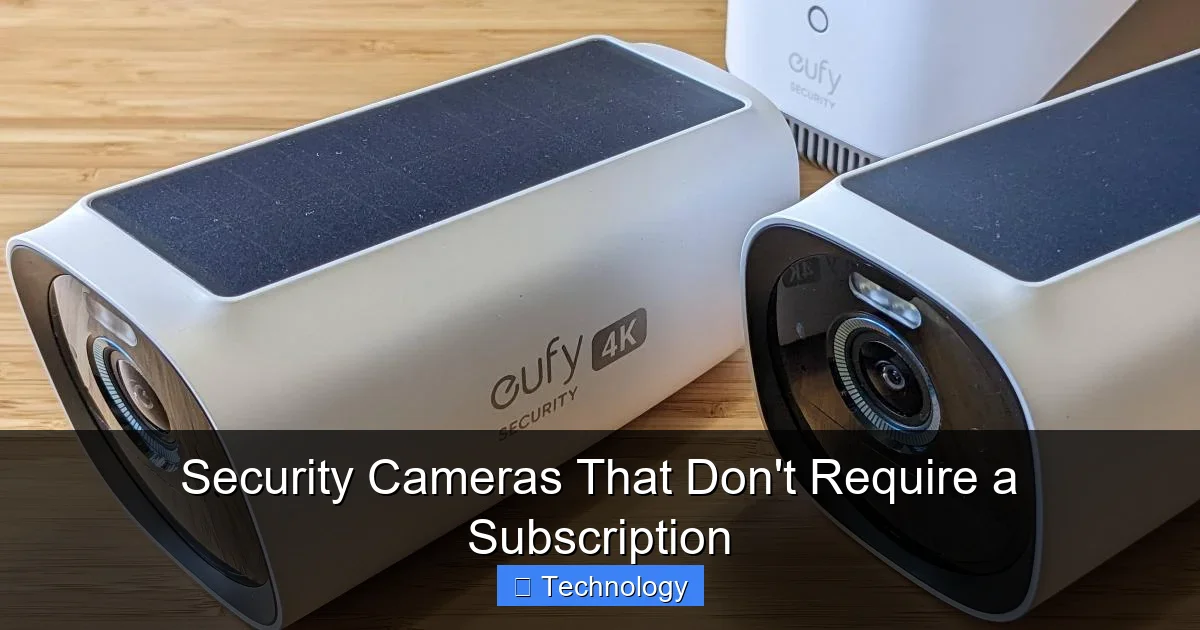 Security Cameras That Don't Require a Subscription