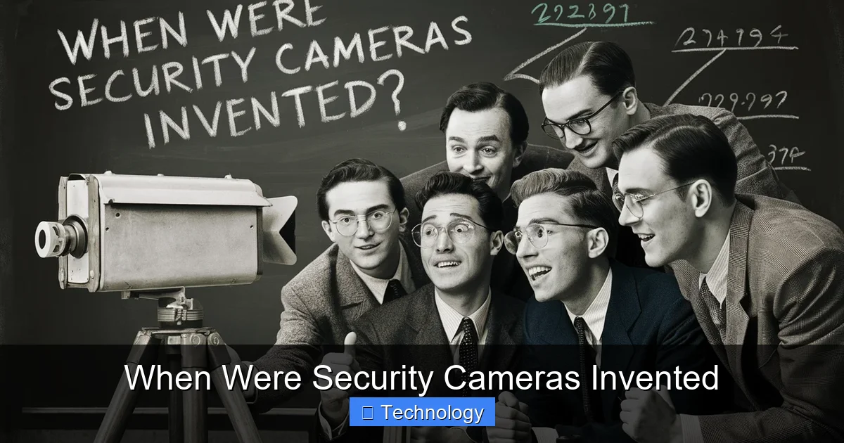 When Were Security Cameras Invented
