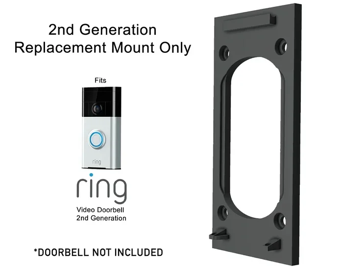 Video Doorbell Back Panel Doorbell Replacement Back Plate Door Bell Back with Mounting Accessories