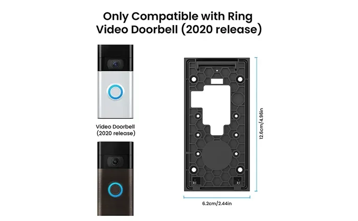 Video Doorbell Back Panel Doorbell Backplate with Mounting Accessories